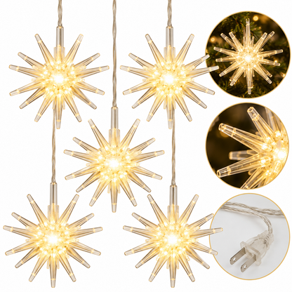 Starburst Christmas Lights – Set of 5